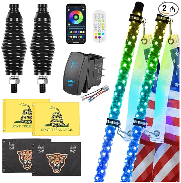 Affordable LED Whips for 2023 RZR Pro R