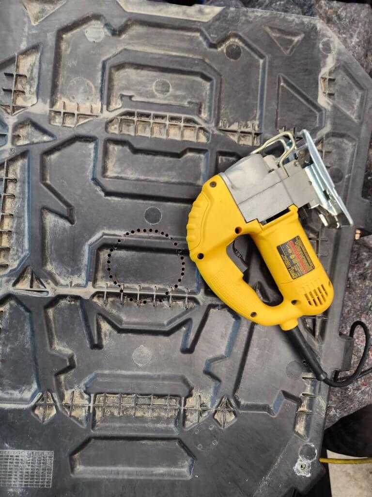 Cut hole with jigsaw - UTVSpot.net Cut hole with jigsaw